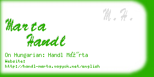 marta handl business card